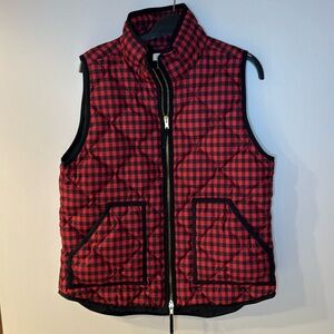 Jcrew factory red and black check vest